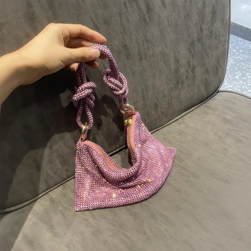 women's small summer rhinestone fashion underarm bag