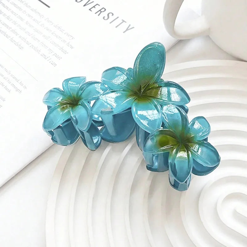 Fairy Style Tropical Sweet Women's Flower Plumeria Acrylic Hair Claws