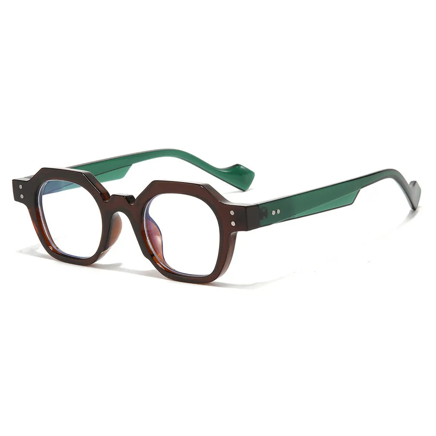 simple style streetwear solid color pc polygon  full frame men's sunglasses