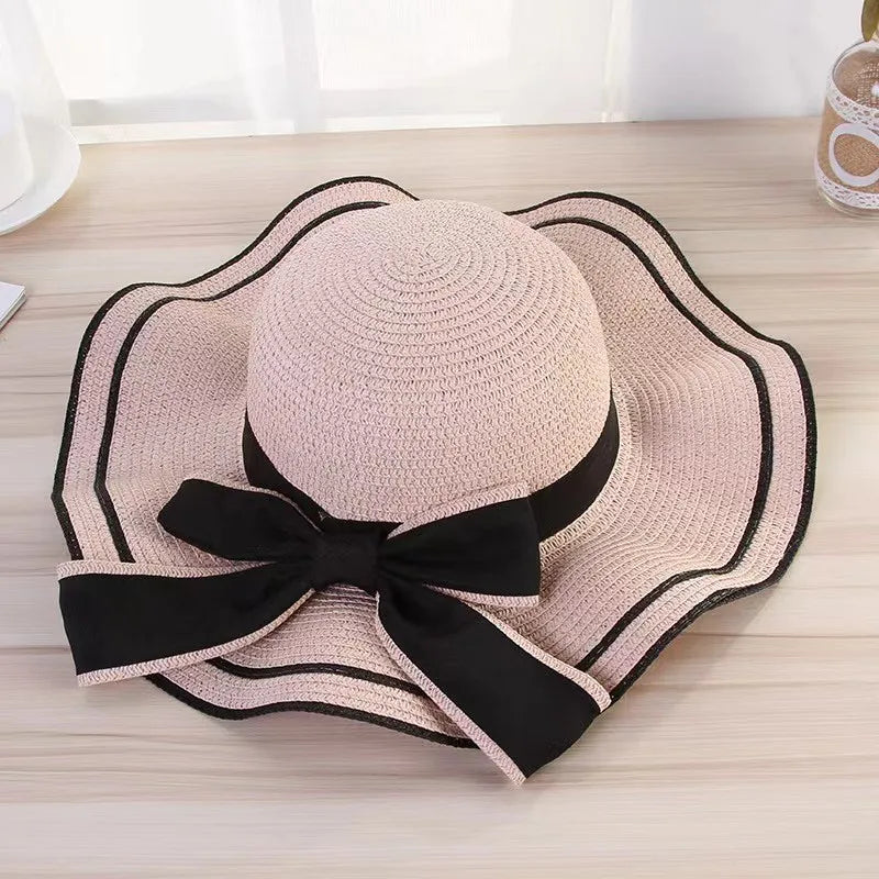 women's casual formal bow knot big eaves baseball cap