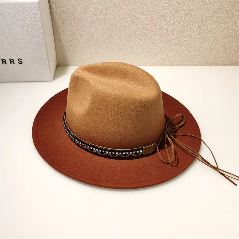 women's ethnic style solid color big eaves bucket hat