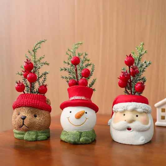 St. Far New Resin Christmas Dwarf Doll Santa Snowman Decoration Modern Artistic European Style Christmas Decorations Ornaments