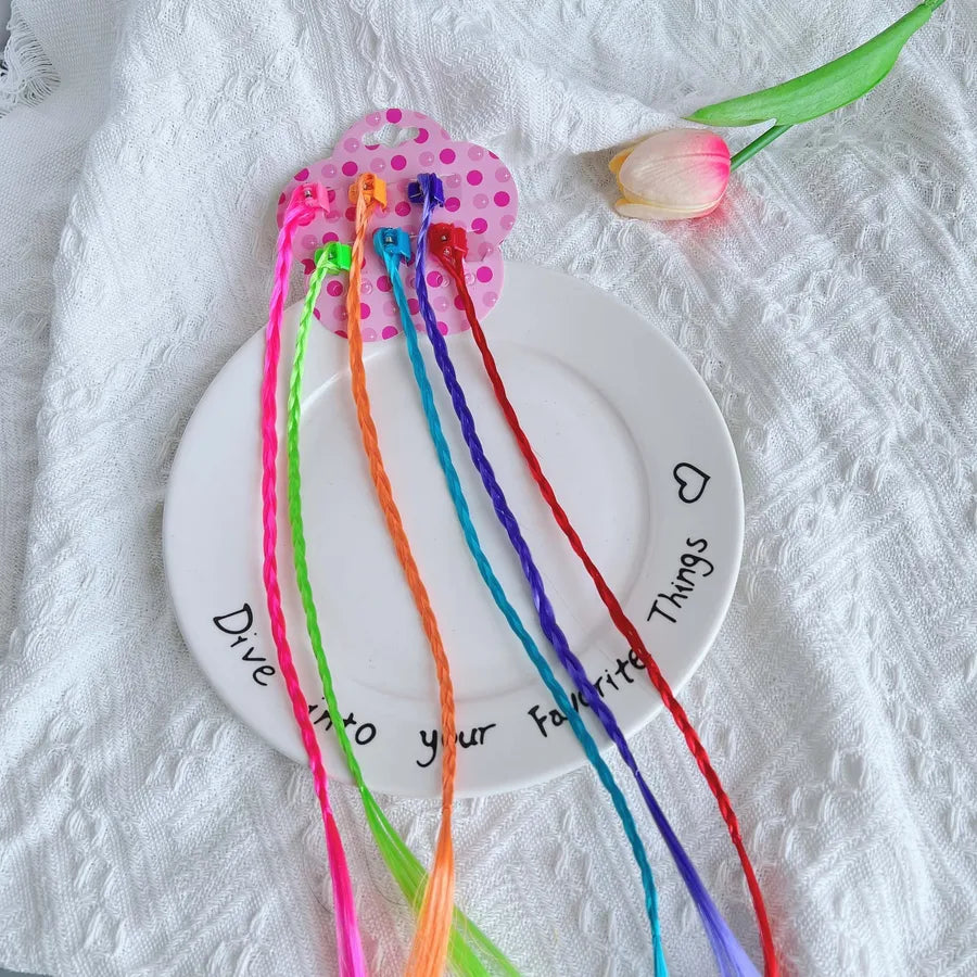 Cute Girl'S Solid Color Plastic Hair Claws