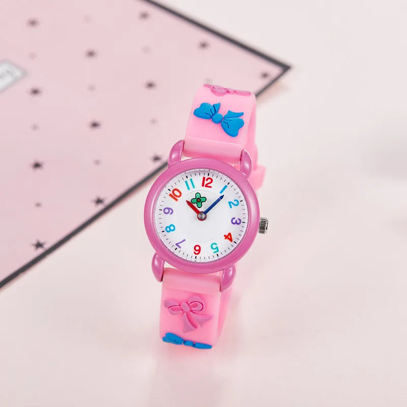 New factory direct children's watch primary school silicone strap waterproof quartz watch