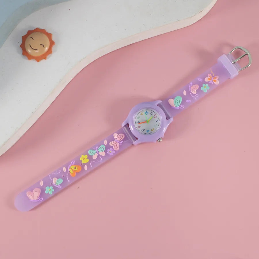 New PVC Color Case Cartoon Children's Quartz Watch Cute Creative Toy Watch Primary School Boys Girls Watch