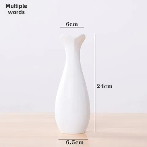 Simple Modern Star Ceramic Vase Ornaments Living Room White Porcelain Fresh Dried Flower Creative Ceramic Flower Set