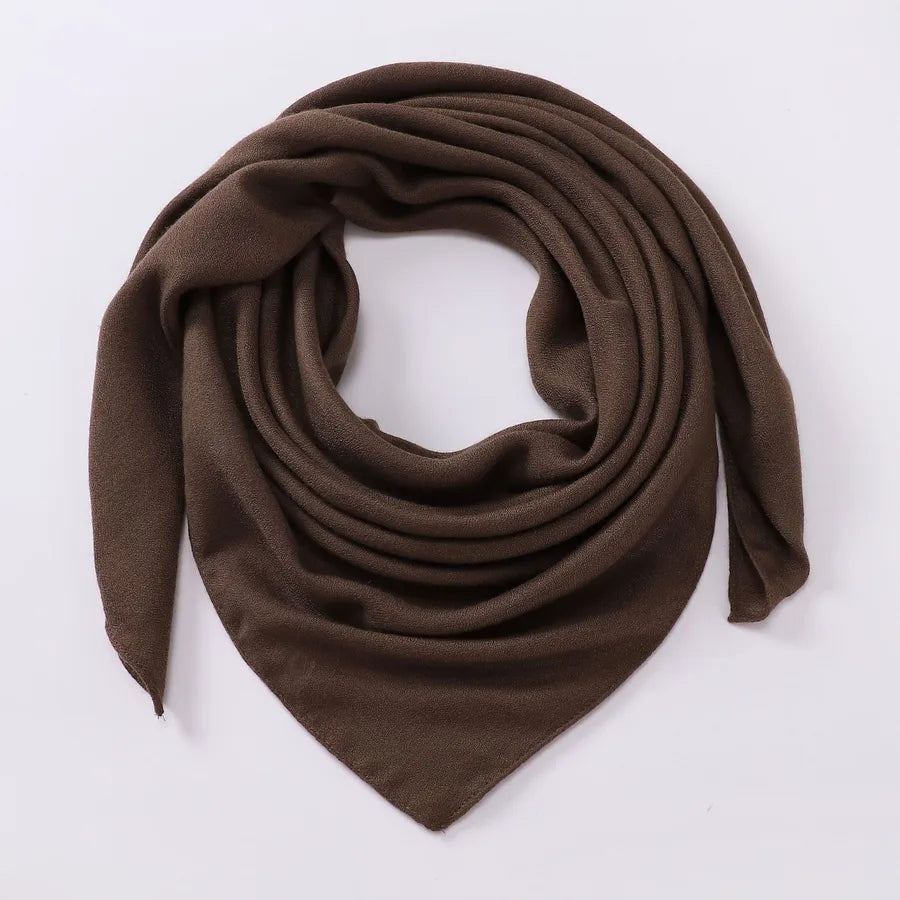 Women's Elegant Simple Style Solid Color Imitation cotton and linen Silk Scarf