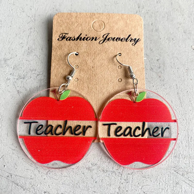 1 pair simple style letter rainbow fruit arylic ear hook