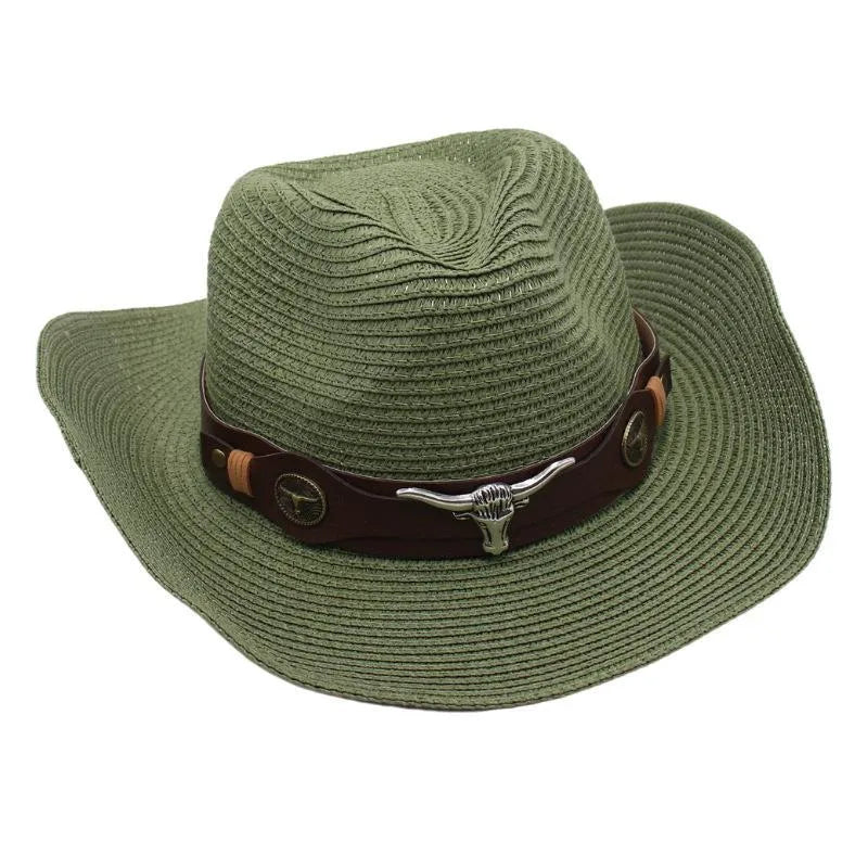 Women's Retro Ethnic Style Solid Color Crimping Straw Hat