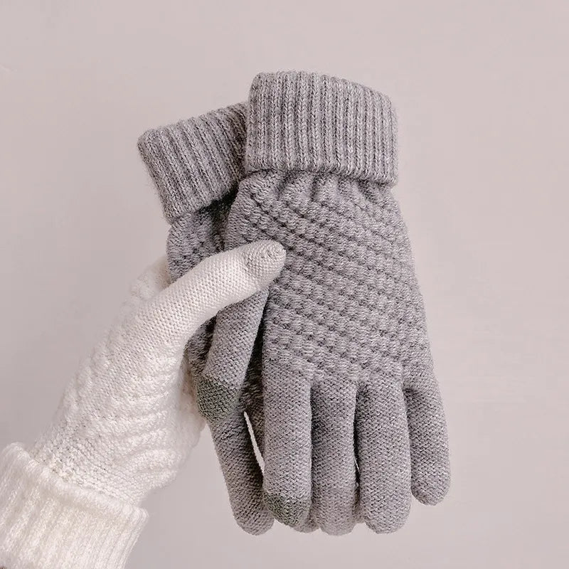 unisex simple style solid color gloves 1 set