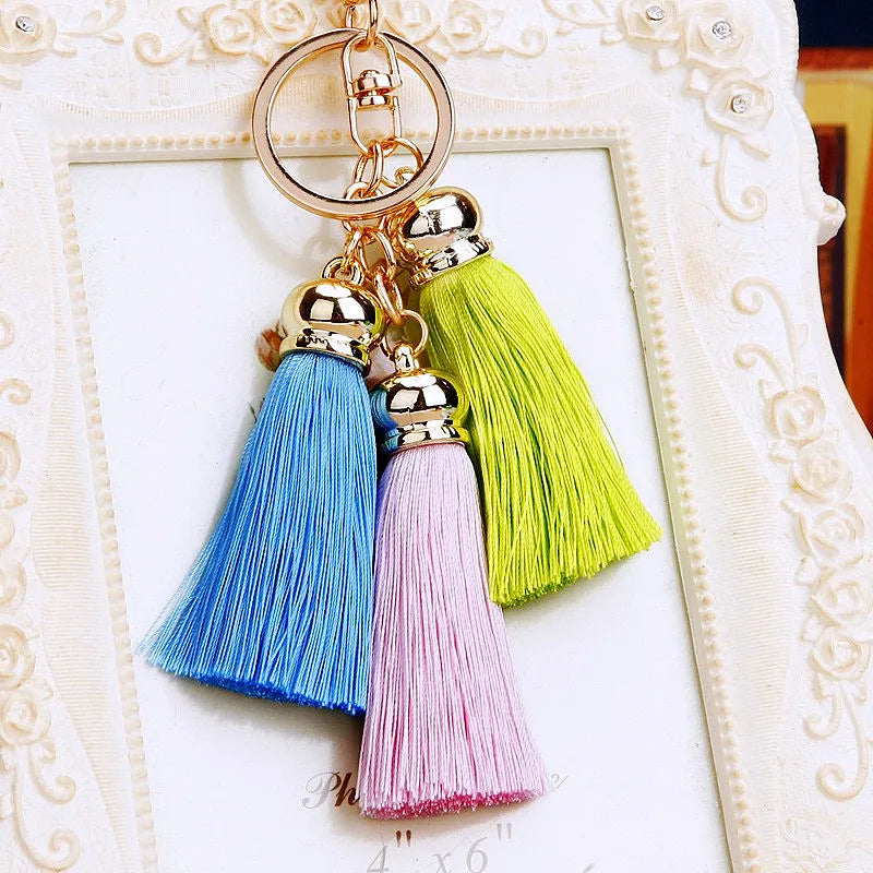 Simple Style Classic Style Solid Color Metal Women's Bag Pendant Keychain