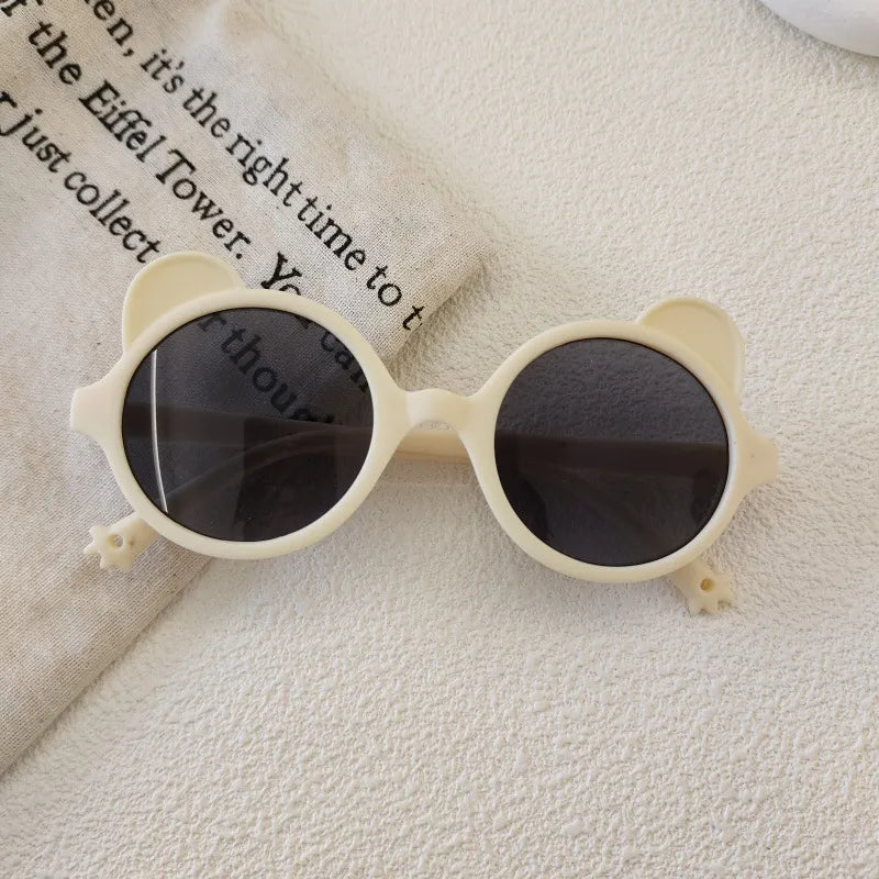 Sweet Simple Style Solid Color Resin Special-Shaped Mirror Full Frame Kids Sunglasses