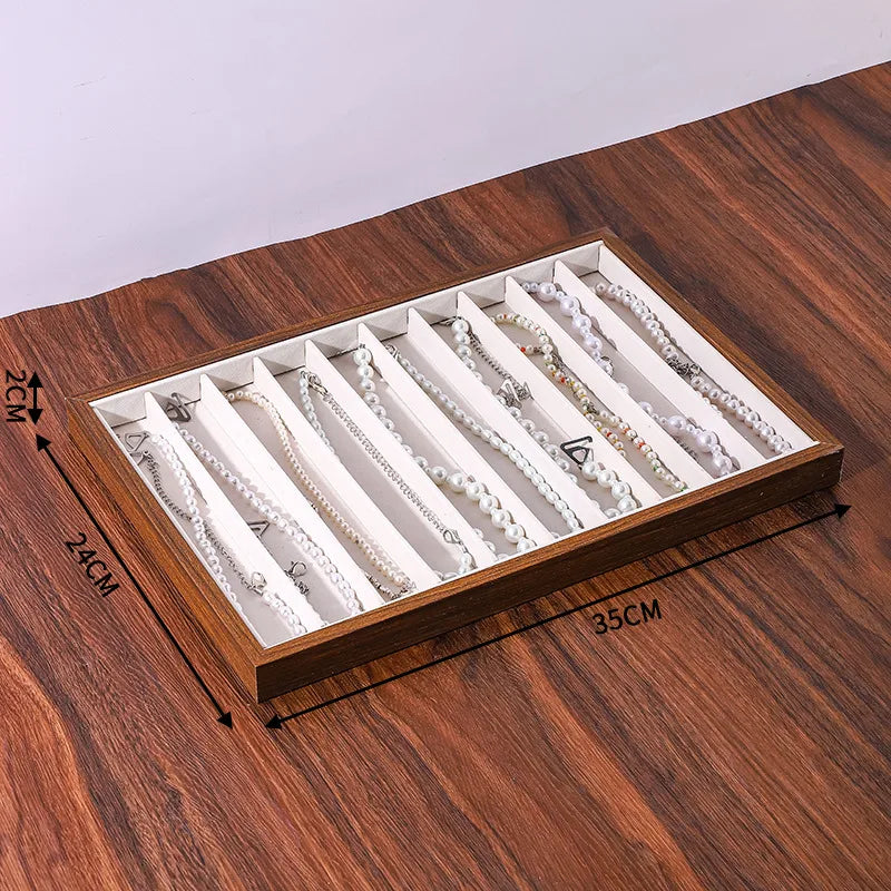 1 Piece solid wood Retro Square Jewelry Display