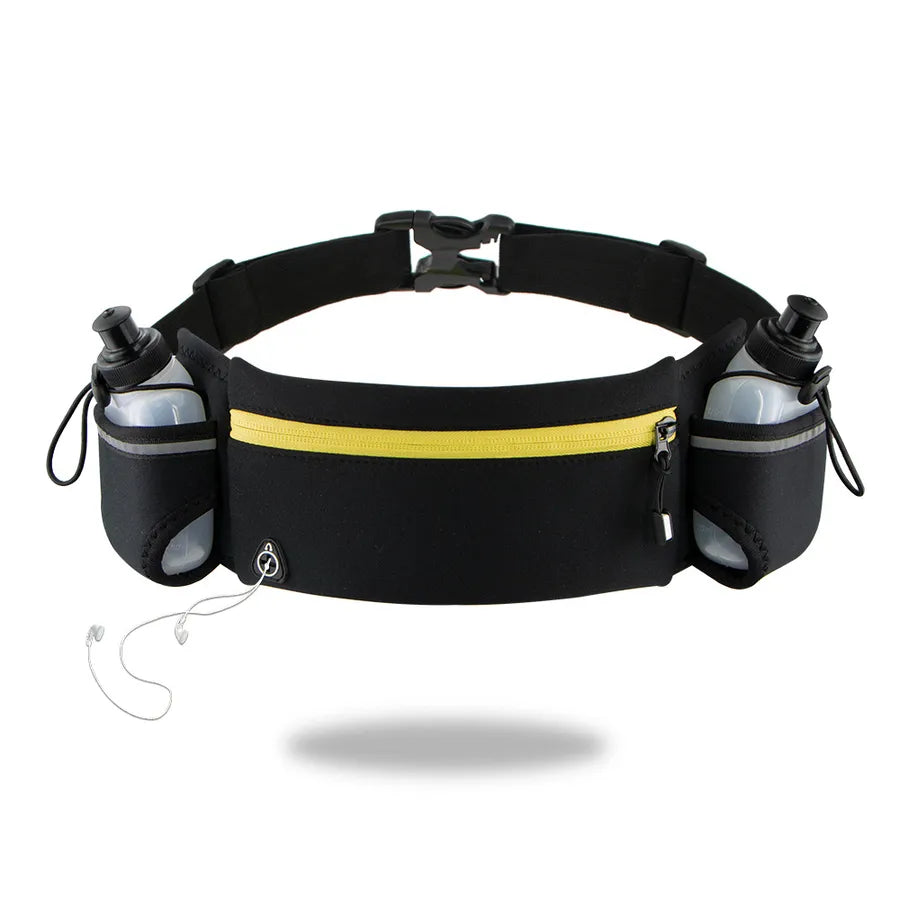 Running waist bag men and women with double kettle bag with sports fitness fashion belt outdoor marathon  wholesale