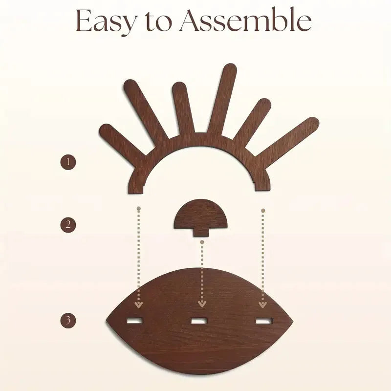 New Creative Wooden Jewelry Stand Ring Storage Display Rack Artistic Craft Decoration Festival Gift