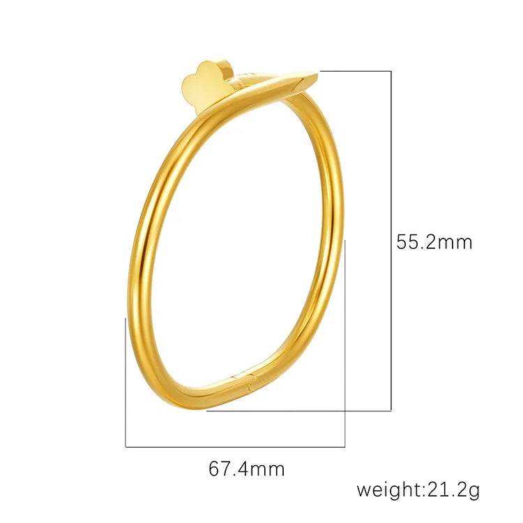 Retro Classic Style Geometric Flower 304 Stainless Steel Bangle In Bulk