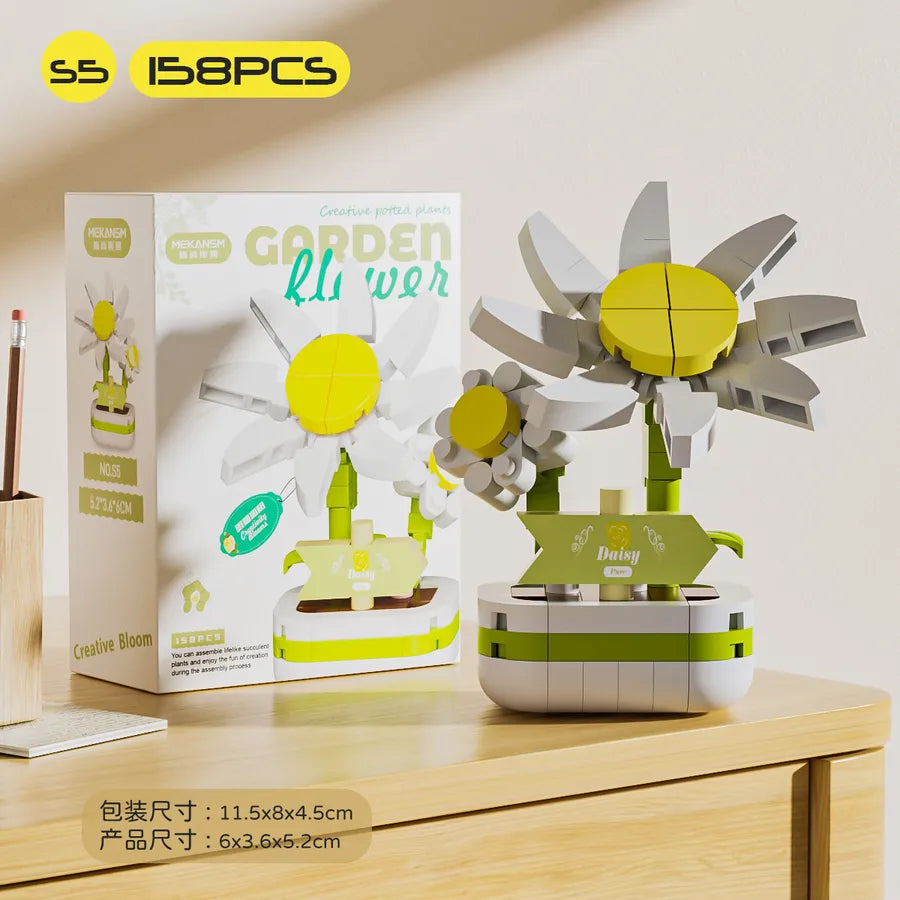 Kids(7-16Years) Flower Plastic Building Toys