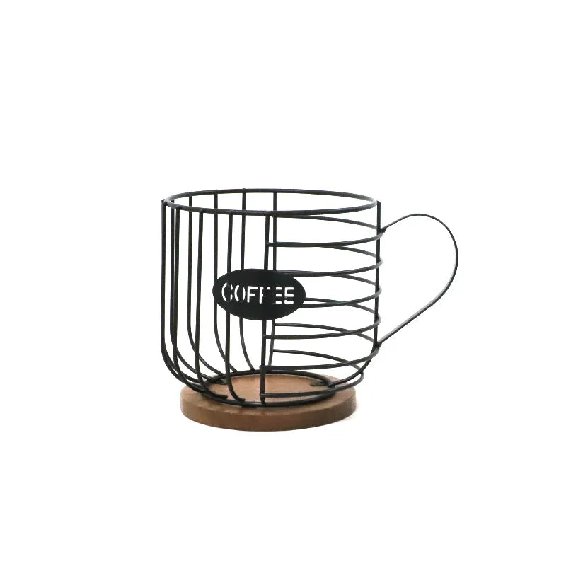 Casual Classical Solid Color Iron Coffee Basket
