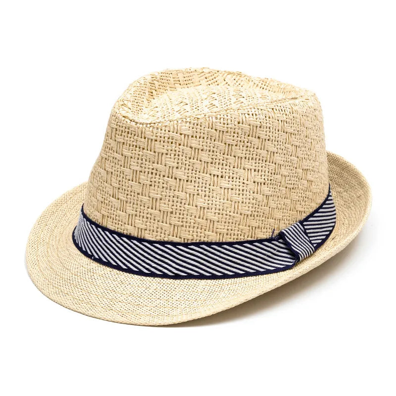 Unisex Casual Style Vacation Solid Color Curved Eaves Straw Hat