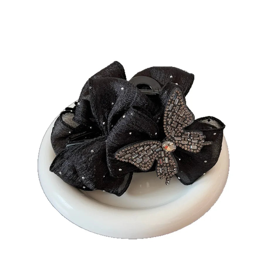 Summer Large Size Hair Clips Half Head Fullness Butterfly Knot Shark Fin Hair Accessories Women's Fashion Hairpins Hair Ties