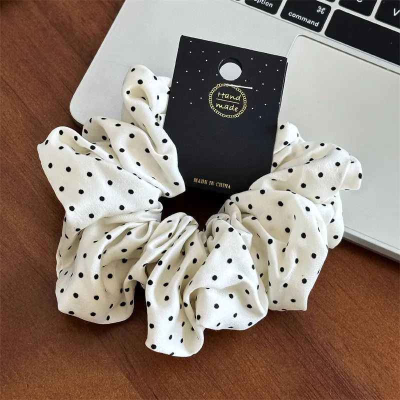 Elegant Lady Women's Round Dots Cloth Hair Tie
