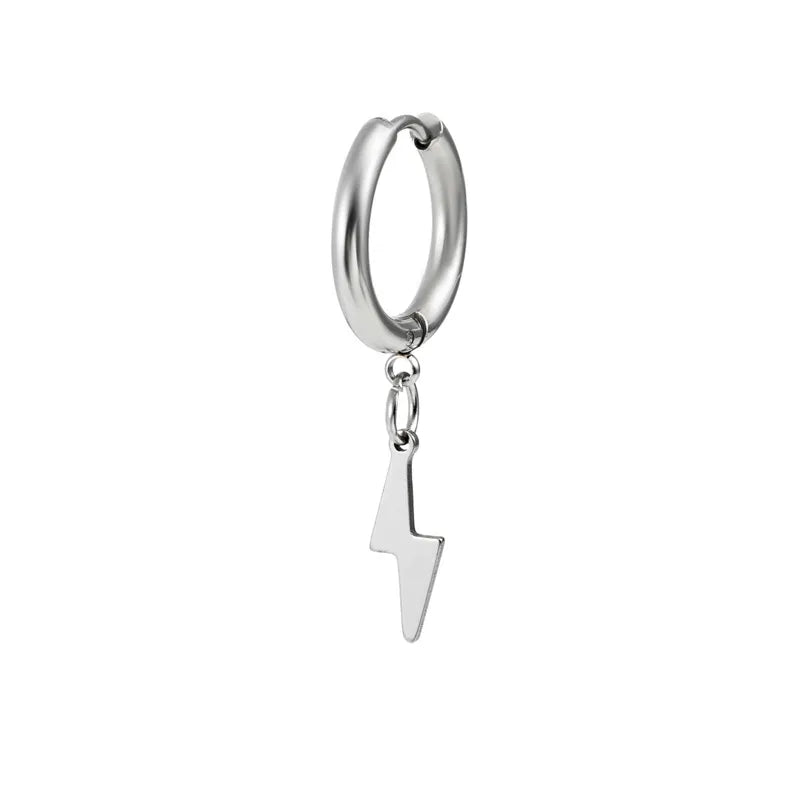 fashion cross heart shape stainless steel polishing drop earrings 1 piece