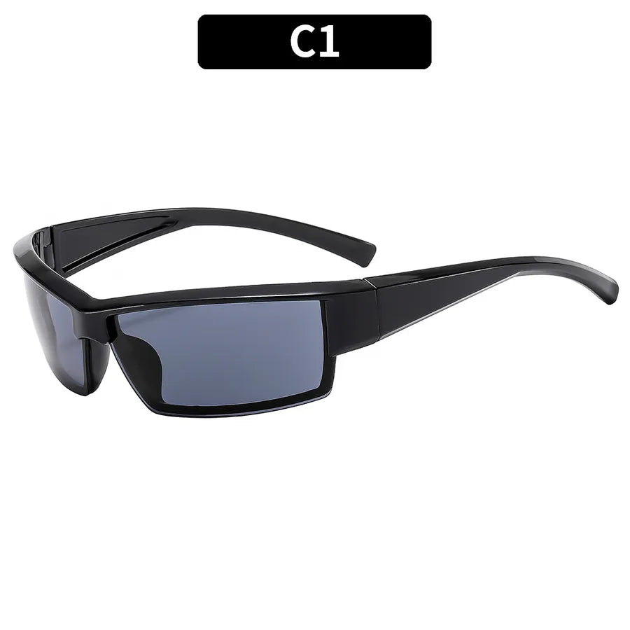 streetwear color block ac square full frame men's sunglasses