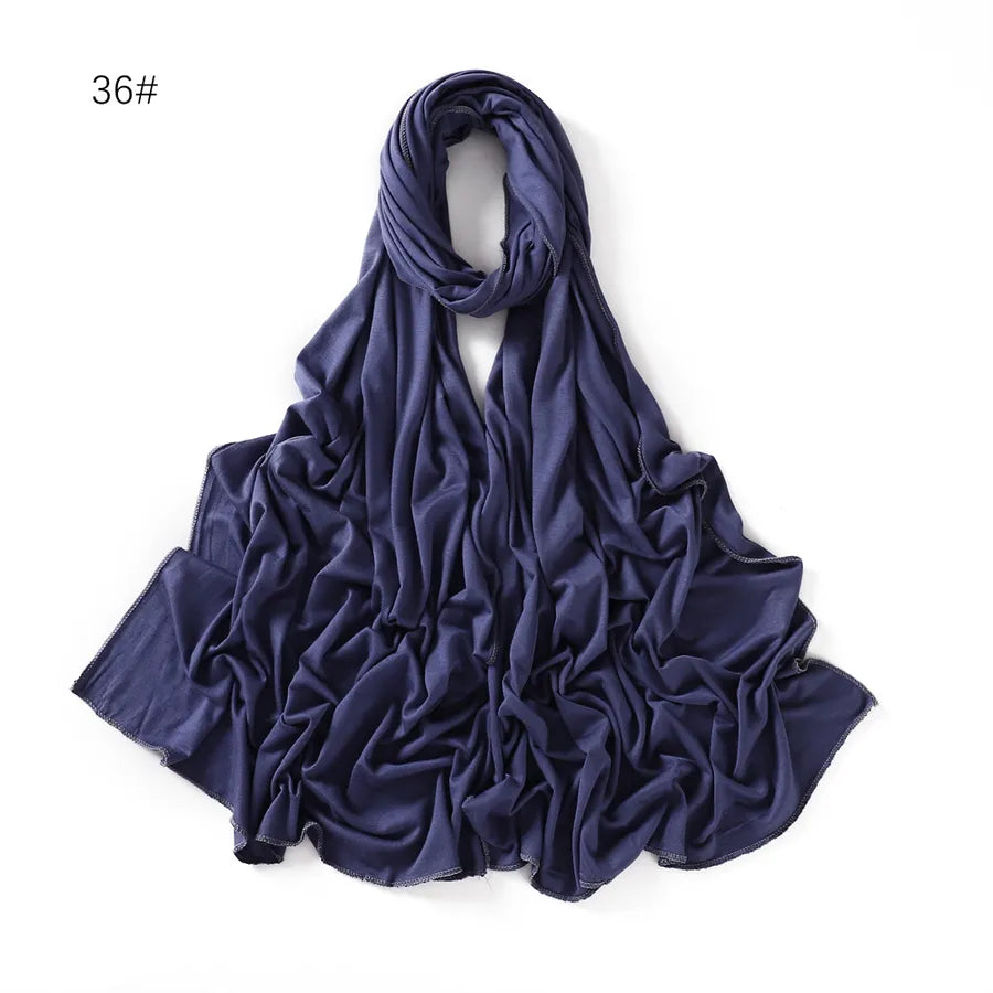 women's basic solid color mercerized cotton modal cotton linen scarves