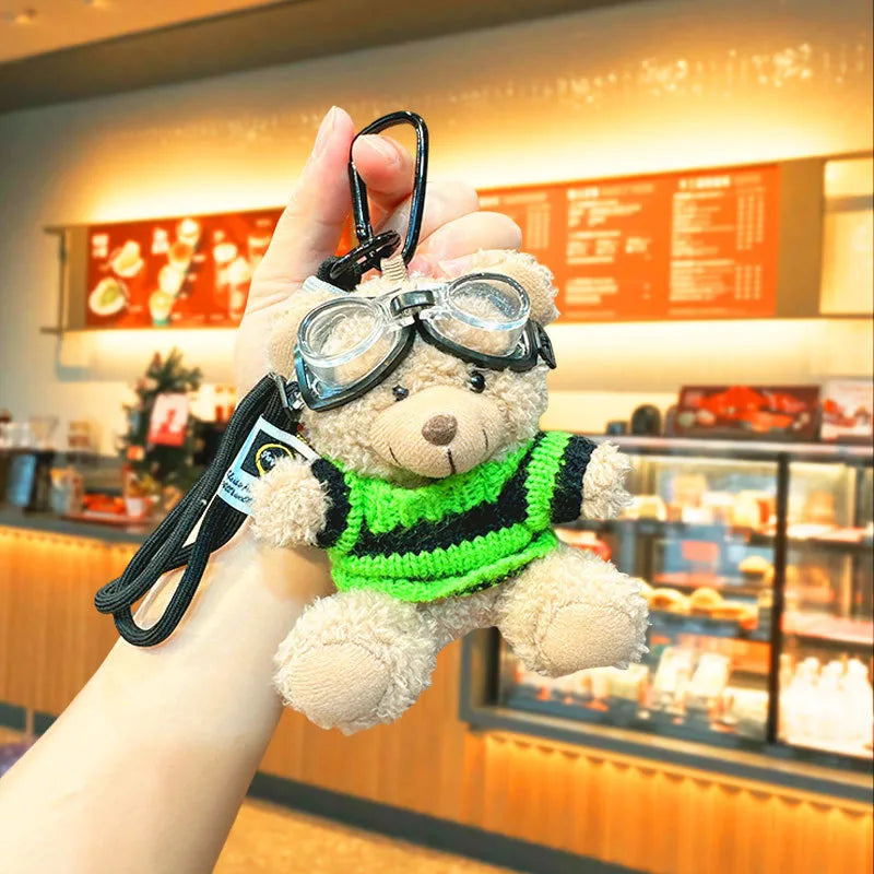Cartoon Style Bear Polyester Women's Keychain