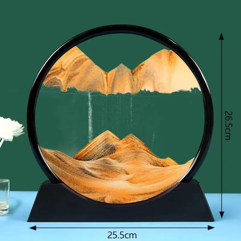 Creative 3d Artistic Sand Painting Ornaments Home Decorations Round Landscape Stress Relief Gifts Simple Design