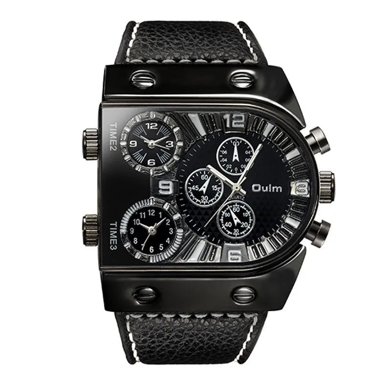 casual round single folding buckle quartz men's watches
