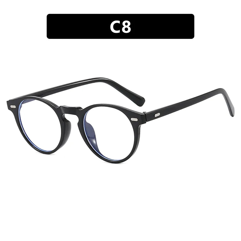 Retro Punk Commute Glasses Ac Round Frame Full Frame Men's Sunglasses