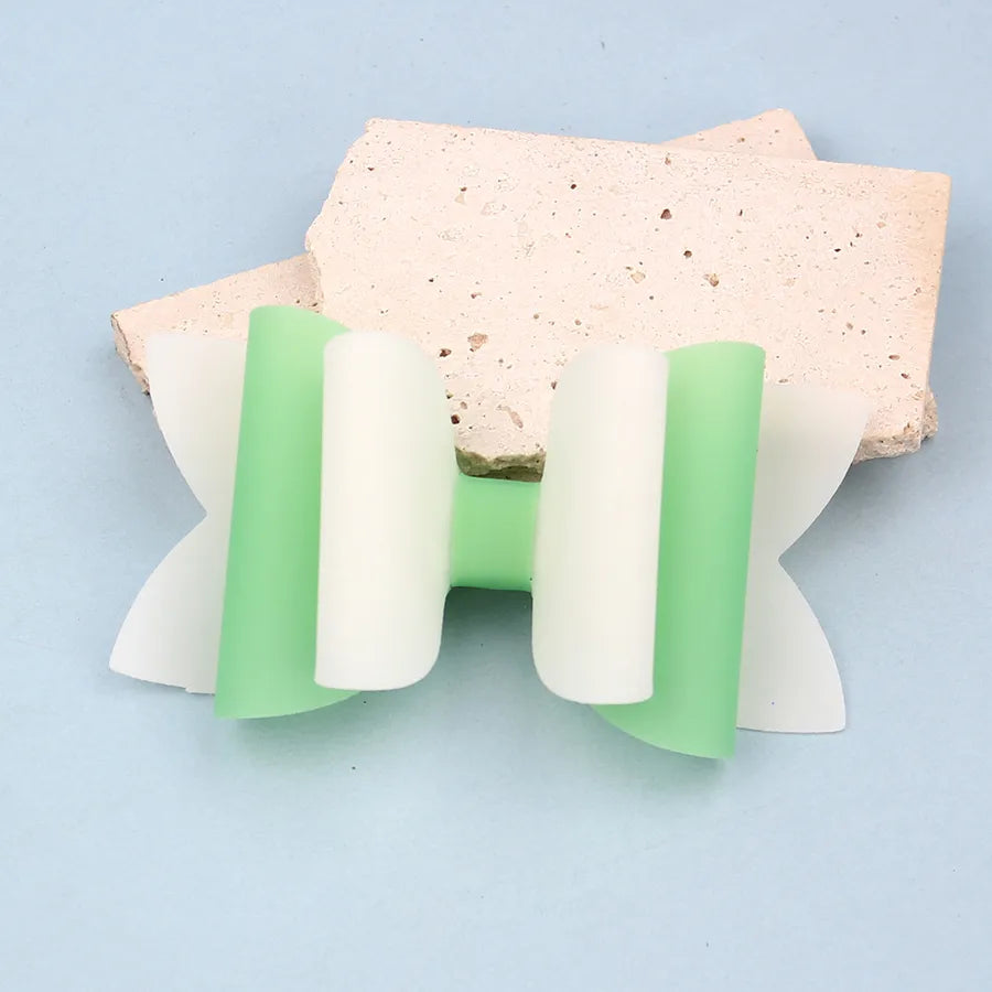 New Summer Fresh Pvc Bow Hairpin Candy Color Bow Hairpin Simple and Versatile