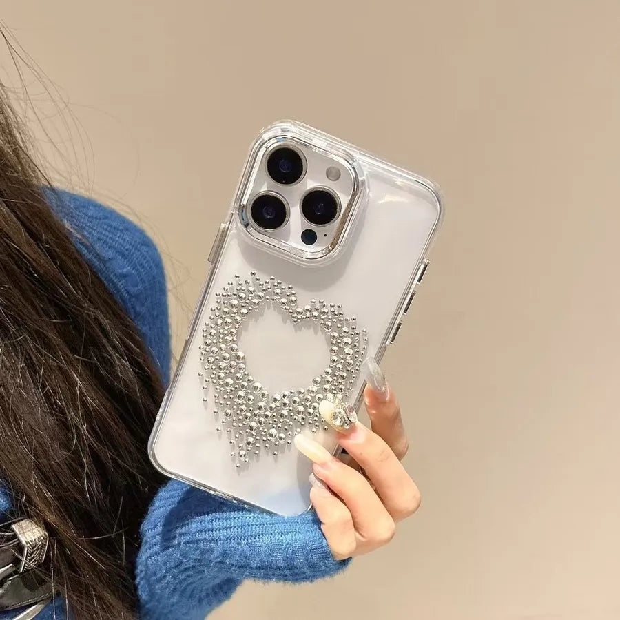 tpu Rhinestone Heart Shape Elegant Cute Phone Cases Phone Accessories