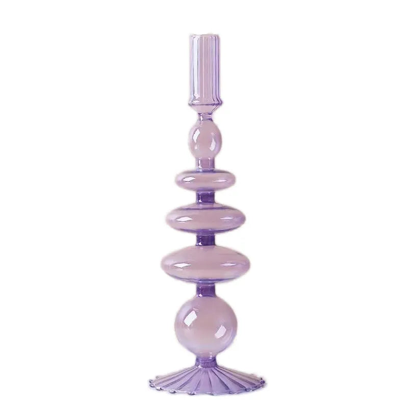 Artistic Geometric Glass candlestick Artificial Decorations