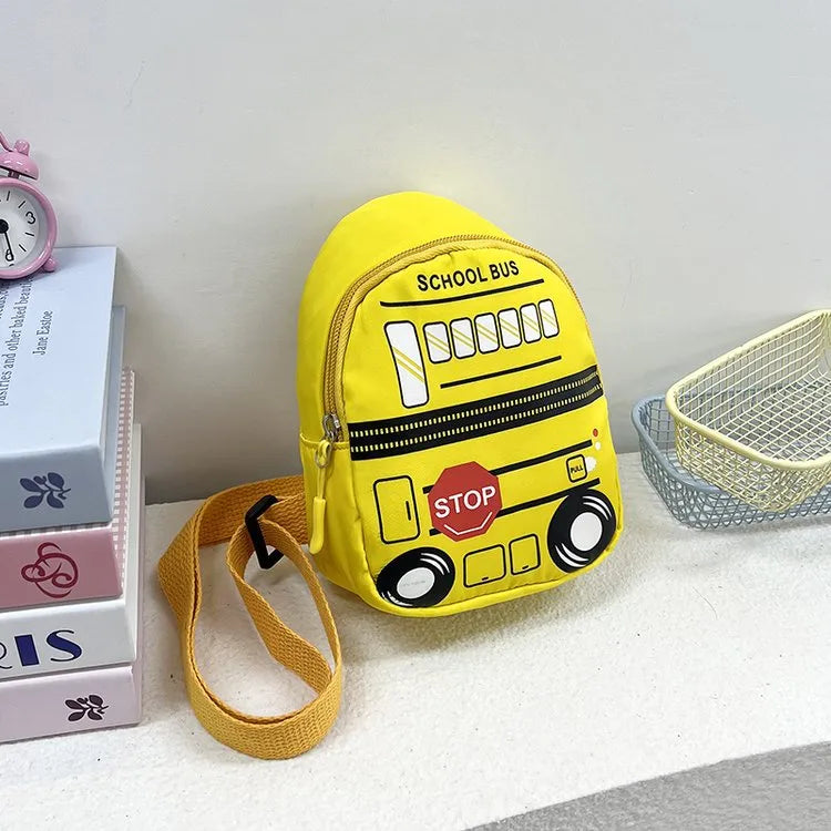 Kid'S Nylon Car Cute Oval Zipper Fanny Pack