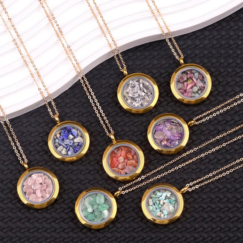 Elegant Vintage Style Geometric 304 Stainless Steel gravel cable chain Pendant Necklace In Bulk