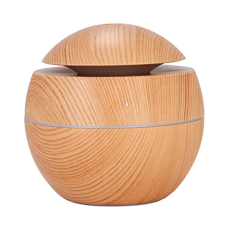 in stock mushroom humidifier spray mute usb vase humidifier aromatherapy machine mini wood grain round humidifier