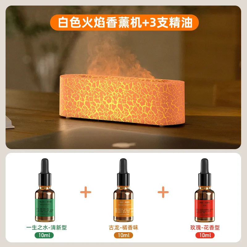 colorful 3d simulation flame aromatherapy Machine usb home office atmosphere air humidifying flame humidifier