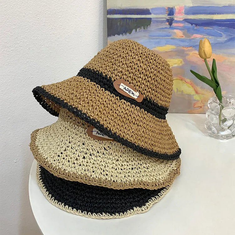 Women's Casual Style Basic Solid Color Big Eaves Straw Hat