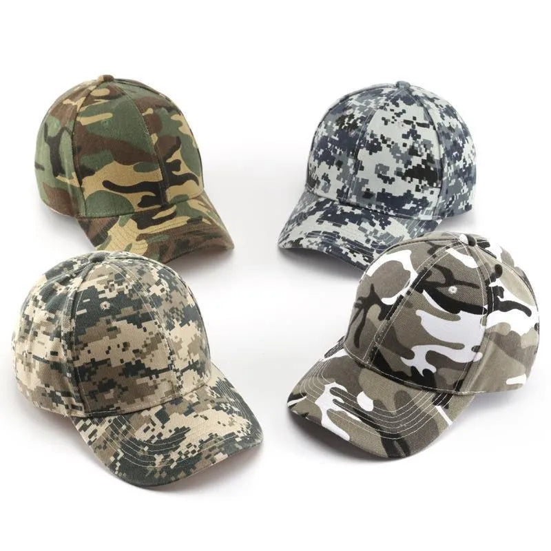 Outdoor Sports Sun Protection Hats Men's Tactical Military Camping Mountain Climbing Fishing Baseball Caps Digital Camouflage