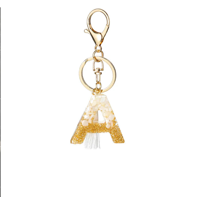 Elegant Letter Tassel Resin Unisex Unisex Keychain