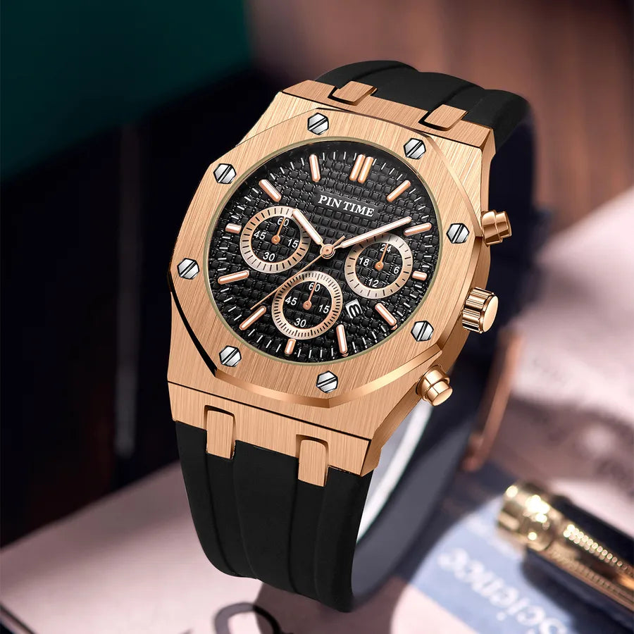 Casual Color Block Buckle Quartz Women's Watches