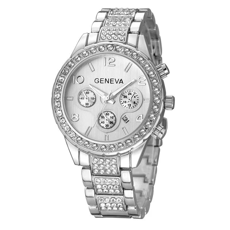 fashion solid color double side snaps women's watches