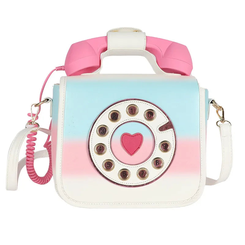 Women's Medium Pu Leather Digital Telephone Streetwear Square Zipper Crossbody Bag