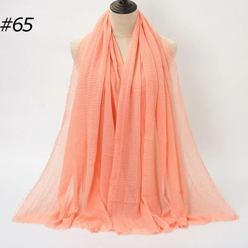 fashion solid color cotton pashmina scarves