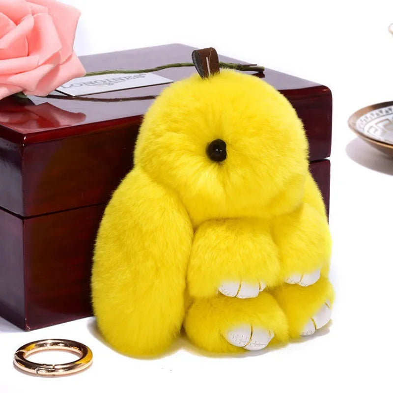 Simple Style Rabbit Artificial Wool Handmade Bag Pendant