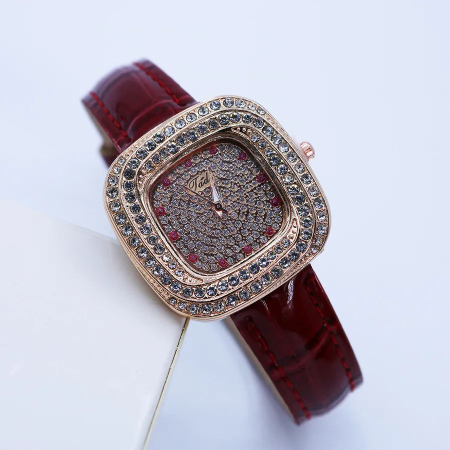 Casual Solid Color Buckle Quartz Women's Watches