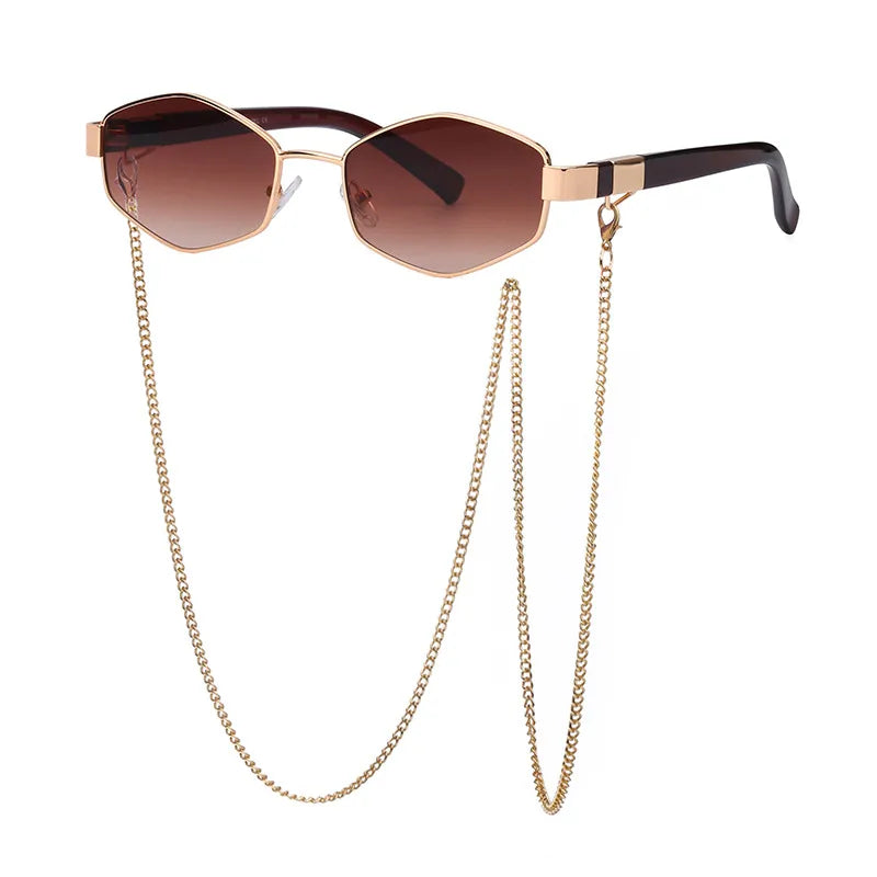 sexy geometric pc polygon full frame women's sunglasses