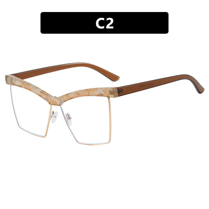 Casual Streetwear Leopard Ac Square Full Frame Optical glasses